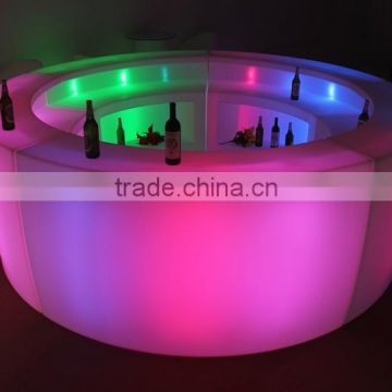 Party light decoration cocktail counter led round bar table for bar