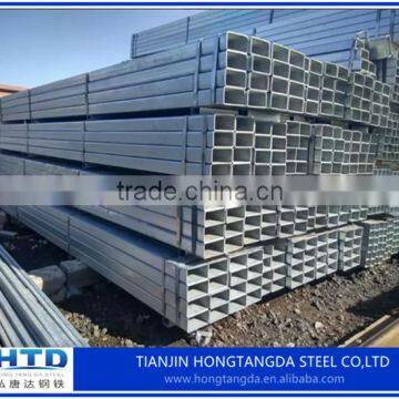 galvanized square steel pipe, Q235 Q195 galvanized square steel tube