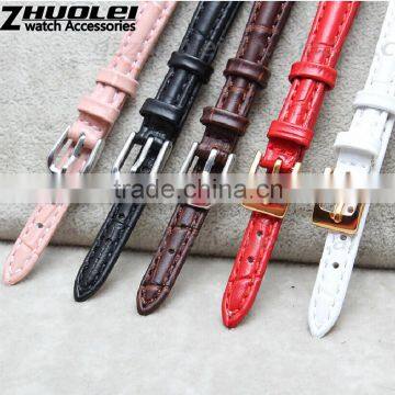 2015 Fashion Croco grain calf leather watch band leather watch strap 10mm 12mm 14mm