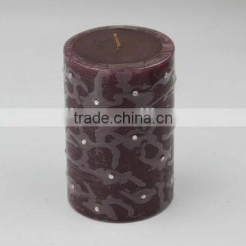 Elegant Purple Unscented Candle