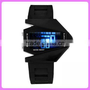 2016 Silicone Airplane LED Watches Men with changing colorful lights