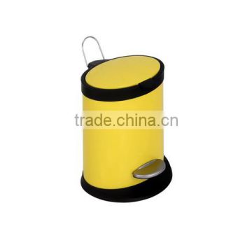 Yellow Stainless Steel Trash Can Pedal Bin photo-2