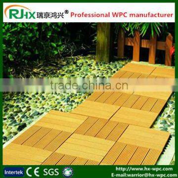 Hotel washroom WPC DIY decking floor board for wpc interlocking decking tiles