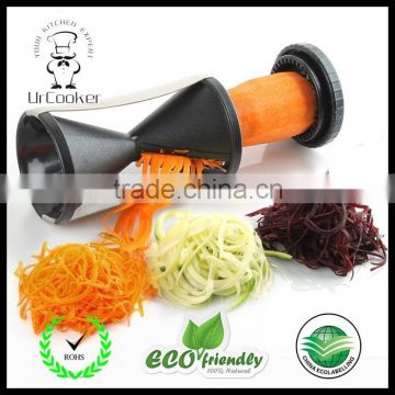 Green Black Stainless Steel Spirelli Spiral Slicer Spiral Vegetable Slicer as seen on TV