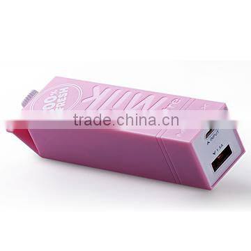 2200mAh Plastic Milk Bottle Power Bank