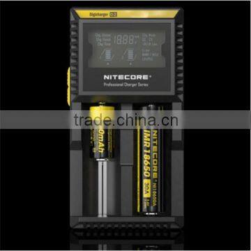 BEST Multi-charger for 18650 battery Nitecore D2 Universal charger for Lifepo4/NiMh/NiCd AA AAA battery charger