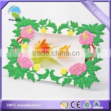 custom pink flowers tree leaves souvenir rubber photo frame