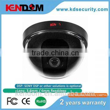 Kendom Promotion Hot in this Summer Plastic Dome Camera, Nice Design with Bottom Price CCD or CMOS Camera 700/800/1300TVL