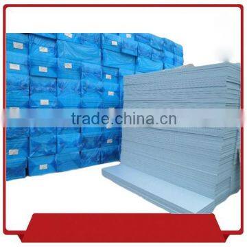 Construction laid floor heating with foam polystyrene blocks insulation board