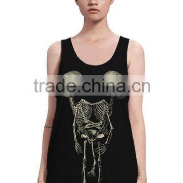 Drop Shipping Black Plain Modern Girls Yoga Gym Tank Tops