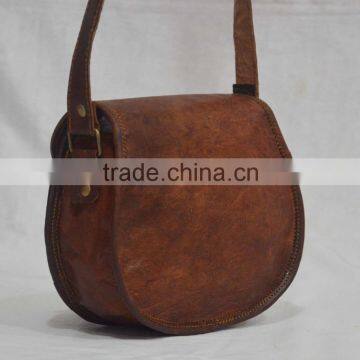 Real Goat Leather Vintage Messenger Shoulder Bag Cross Body Satchel Sling Purse Shopping Carry Bag