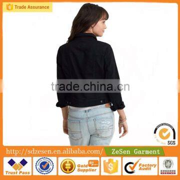 OEM Wholeslae Denim Jacket Women Clothing Manufacturer photo-2