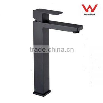watermark approved all black tall basin faucet 35mm ceramic mixer cartridge