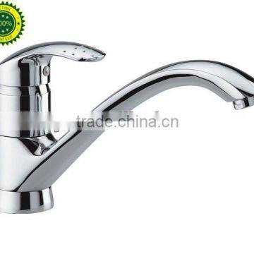 2014 Exquisite Brass Body Long Neck Water Faucet Face Wash Basin Faucet