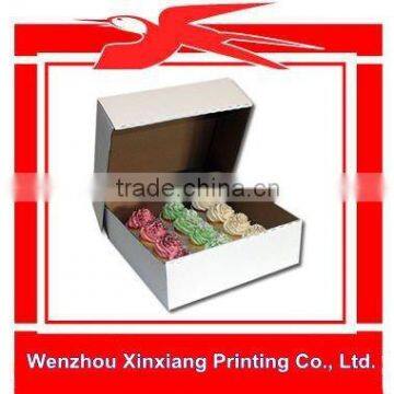 Rigid White Cardboard Cupcake Box