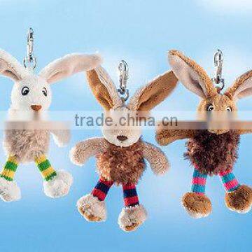 Schaffer Funny Bunny Keyring - SC213 Multi coloured, Metal & Plush