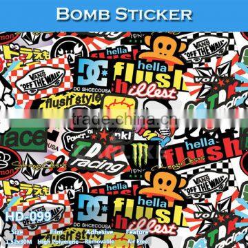HD-097 CARLIKE Air Bubble Free Bomb Sticker Full Car Body Wrap photo-3