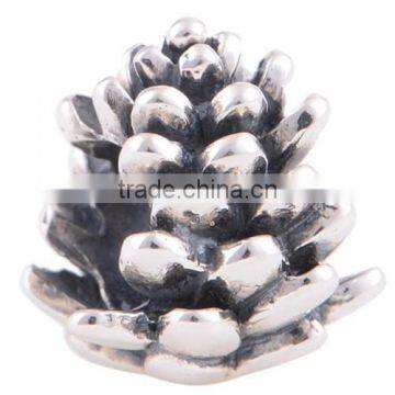 Women's 925 Sterling Silver Beads Pinecone Bead Christmas Bead Jewelry