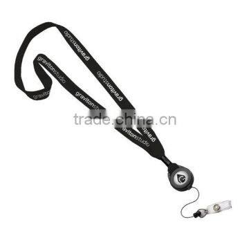 5/8" New Polyester "Shoelace" Lanyard with Retractable Badge Reeland Plastic O-Ring