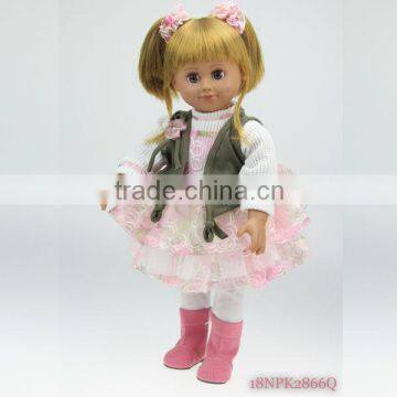 Life style Reborn girl fashion 18inch American gir vinyl dolls american girl doll model