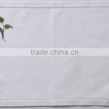 Hand embroidered cotton placemat-design 44