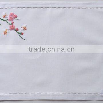 Hand embroidered cotton placemat-design 43