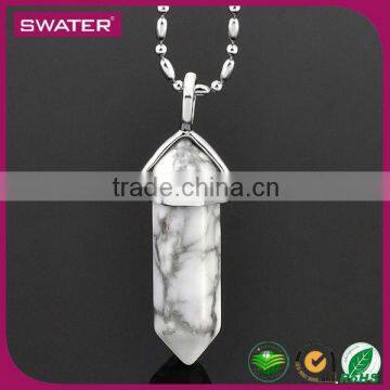 New 2016 Jewellery White Gemstone Stone Chain Necklace Designs