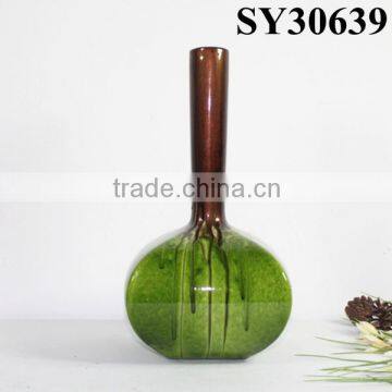 Big glazed porcelain green vase wholesale