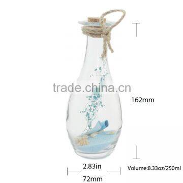 250ml Empty Cork Stoppers Perfume Glass Bottles,Airtight Cork Lid Drift Glass Bottles photo-4