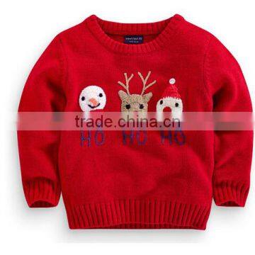 2015 hat sale kids Chrismas winter sweater clothings with red colors