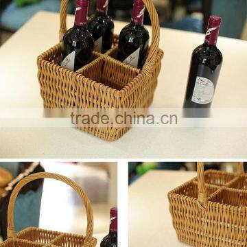 Cheap Hand made oval wicker picnic basket for 2 person