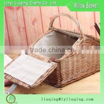 Liuqing Eco friendly rattan picnic storage basket Cheap promotional in bulk rattan and bamboo basket for food for kitchen                        
                                                Quality Choice