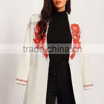 wholesale clothing manufacturer overseas simple White Office women coat spring 2016