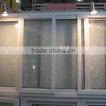 pvc material sliding type clear glass window