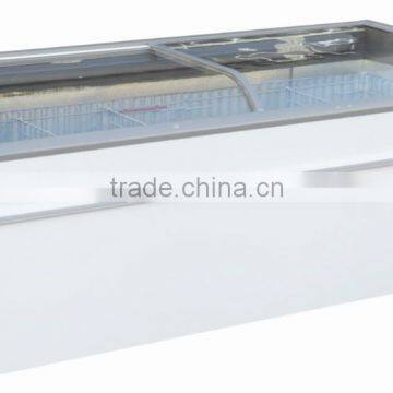 new type island freezer static cooling automatic defrost