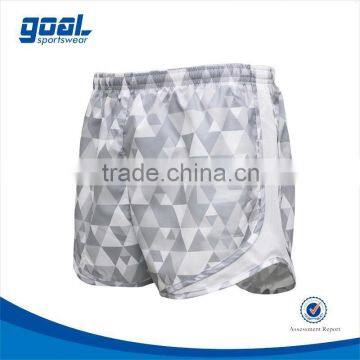 Fashion design sublimation printing dry fit men professional running shorts