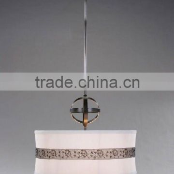 2014 Modern iron pendant lighting fixture fabric shade