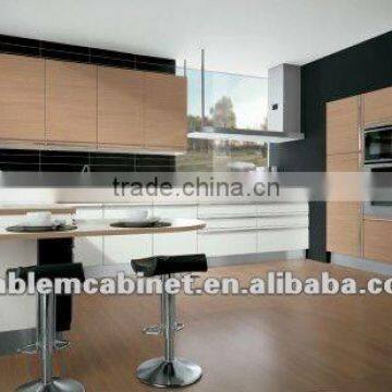 Melamine And White Lacquer Door Kitchen Cabinet