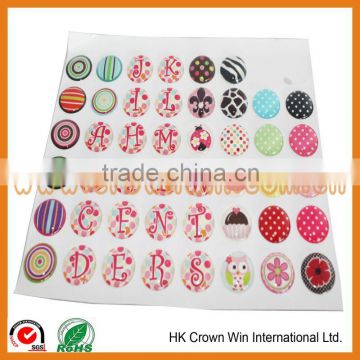 Round shape Iphone&Ipad crystal button epoxy sticker