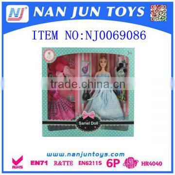 11.5 Inch Plastic Pretty Doll With Different Dress Shoes and Handbag and so on photo-2