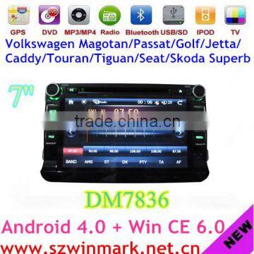 Android car radio for VW Android 4.0 A10 Dual Core, 1GHz CPU, 1024*600 WIFI 3G Capacitive screen,USB