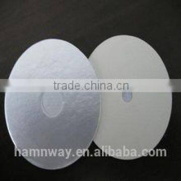 plastic bottle cap inner lid PET PVC vented/breathable film with paper non spill lid&wad