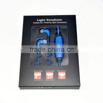 Factory Supply EL Glowing Earphone With Mini Jack Micophone photo-5