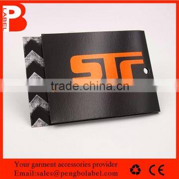 Black card folded card with Gold hot stamping garment paper tag