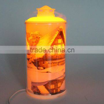 2016 new winter landscape reflection usb ultrasonic glass aroma diffuser