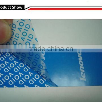 Blue customized partial transfer tamper evident VOID tapes carton sealing VOID adhesive tapes