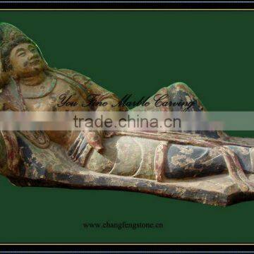 Antique Wood Carving Statue, Buddha Sculpture