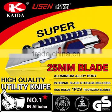 Heavy Duty Utility Knife tool knife( 125 * 25mm carbon steel blade)