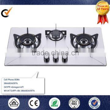 Stainless Steel Panel of Built-in3 Burners Gas Cooktops /Gas Stove Panel/Built-in Gas Cooker Panel