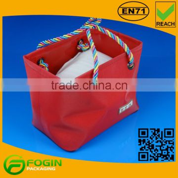 wholesale red pvc tote bag with handle